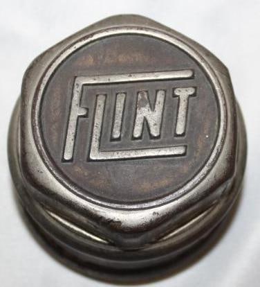 1920's Flint Motor Car Co Threaded Hubcap: 2.75" x 2"