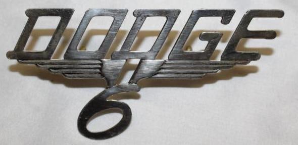 1930 Dodge Brothers 6 Radiator Emblem Script (1 of 2)