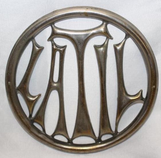 1920's Latil Motor Car Co Radiator Emblem Script (1 of 2)