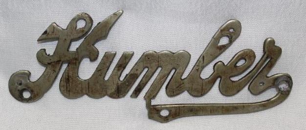 1920's Humber Radiator Emblem Script (1 of 2)