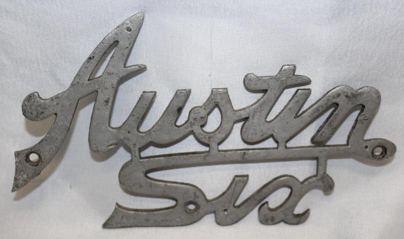1930's Austin Six Radiator Emblem Script (1 of 2)