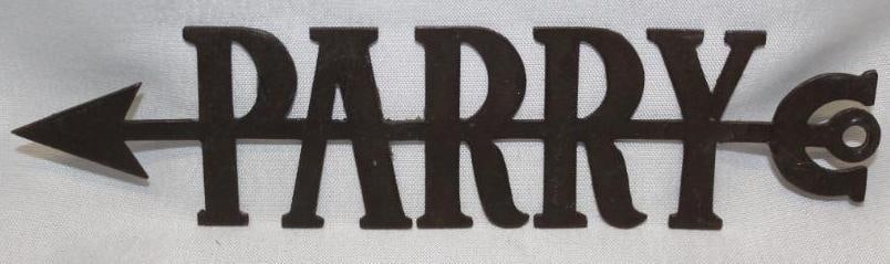 1910-1912 Parry Motor Car Co Brass Radiator Emblem Script (1 of 2)