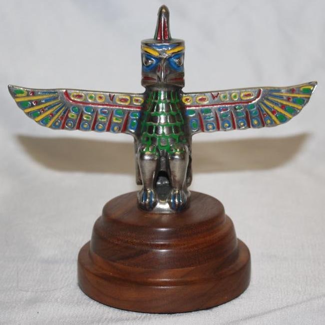 1920's Indian Totem Pole Radiator Mascot Hood Ornament (1 of 5)