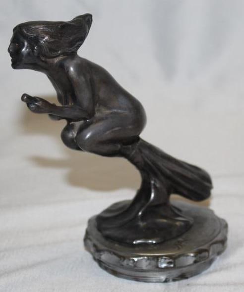 1920's Flying Witch Radiator Mascot Hood Ornament (1 of 5)