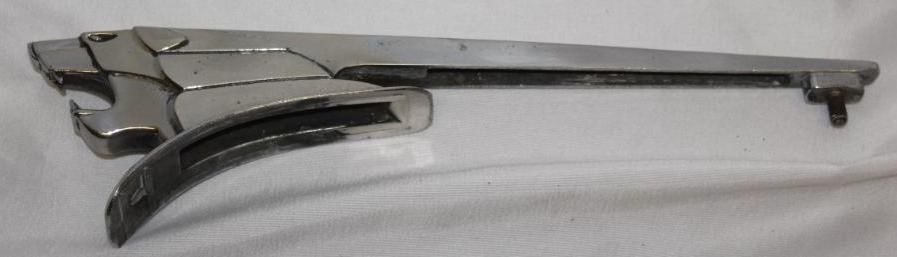1948-1960 Peugeot Lion Hood Ornament: 12" x 1.25" x 3"