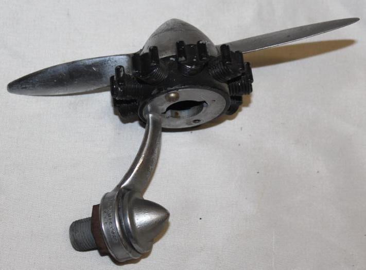 Airplane Radial Engine Propellor Radiator Mascot Hood Ornament (1 of 2)