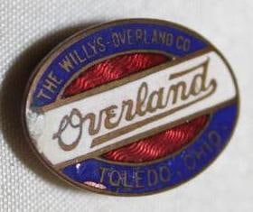 Willy's Overland Advertising Pin Badge: cloisonne, 1" x .5"