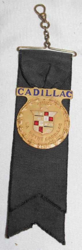 Early 1900's Cadillac Motor Car Co Advertising Watch Fob (1 of 4)