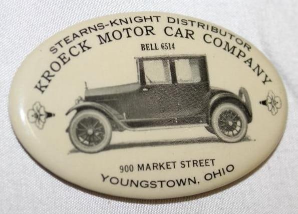 Stearn's Knight Motor Car Co Advertising Pocket Mirror (1 of 2)