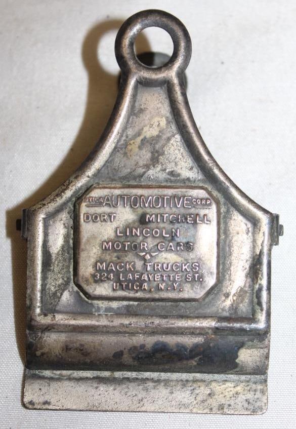 Early Advertising Dealership Receipt Clip Dort, Mitchell, Lincoln, MAC Trucks (1 of 2)