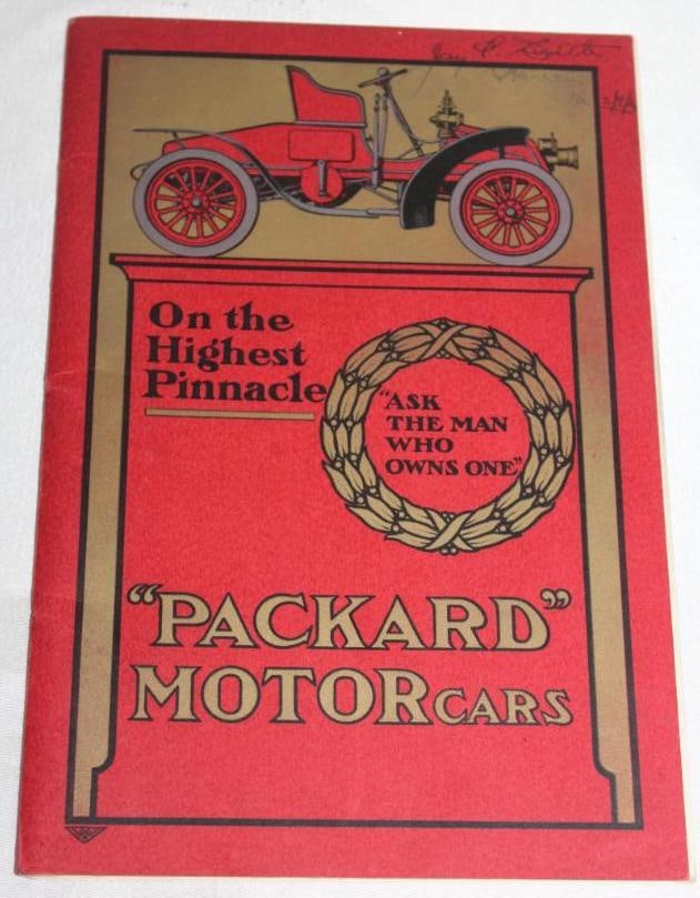 1903 Packard Motor Cars Sales Brochure Book, Model F; Warren, Ohio (1 of 11)