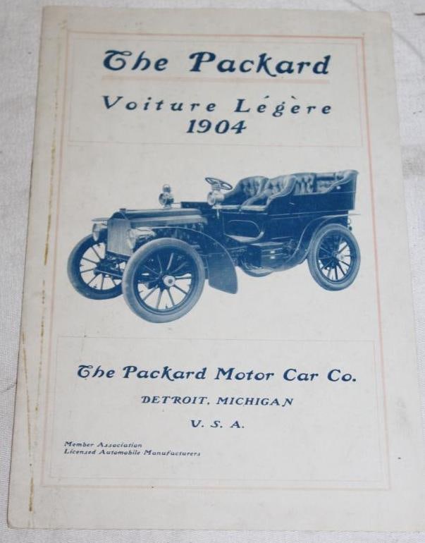 1904 The Packard  "Voiture Legere" Sales Brochure Book, Model L (1 of 3)