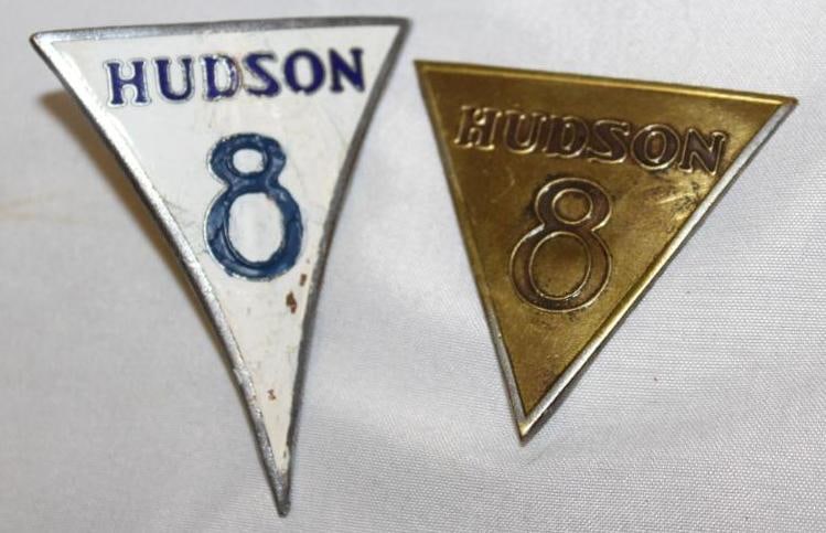 Group of 2 1935 & 1936 Hudson 8 Radiator Emblem Badge (1 of 2)