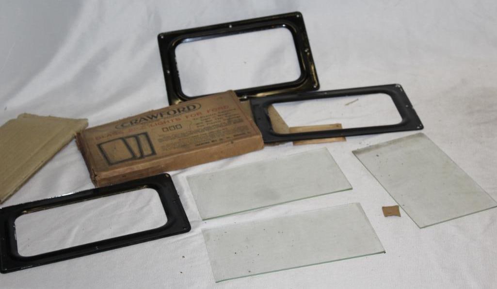 NOS 1920's Ford Model T Crawford Glass Windows (1 of 4)