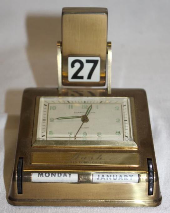 1955 Nash Sales Honor Club Desktop Award Calendar Clock (1 of 6)