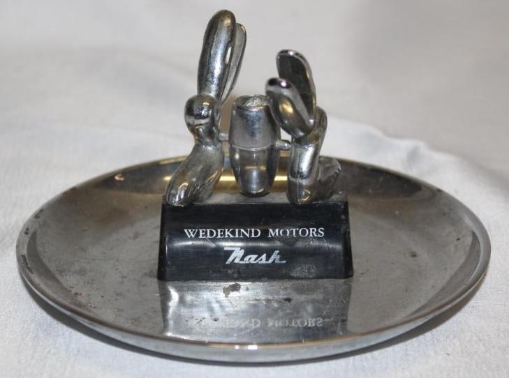 Nash "Wedekind Motors" Advertising Ashtray by Hamilton: 5.5" x 3"