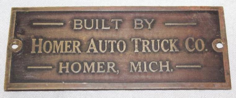 1908-1910 Holmer Auto Truck Co Emblem Badge: 3" x 1.25"