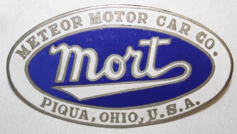 1917 Mort Meteor Radiator Emblem Badge (1 of 2)