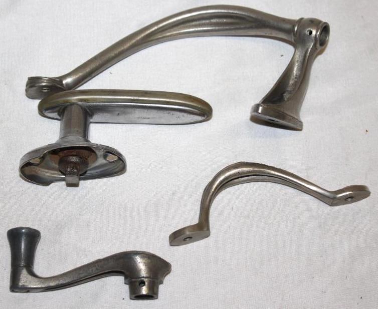 Group of 4 1928-1929 Hudson Essex Pinecone Handles and Knobs: largest 6.5" x 3" x 2.5"