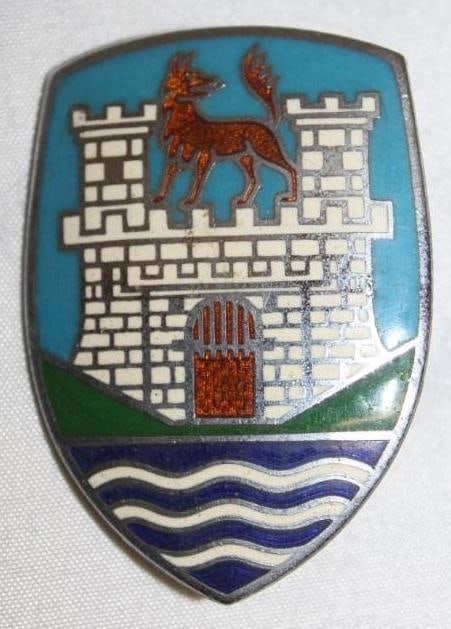 1955-1959 Volkswagen Type 1 Beetle Emblem Badge: 1.5" x 2", Cloisonne