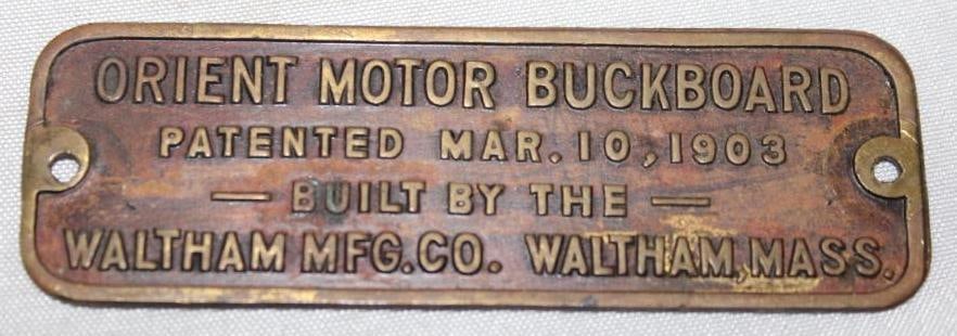 1903 Orient Motor Buckboard Car Co Brass Emblem Badge (1 of 2)