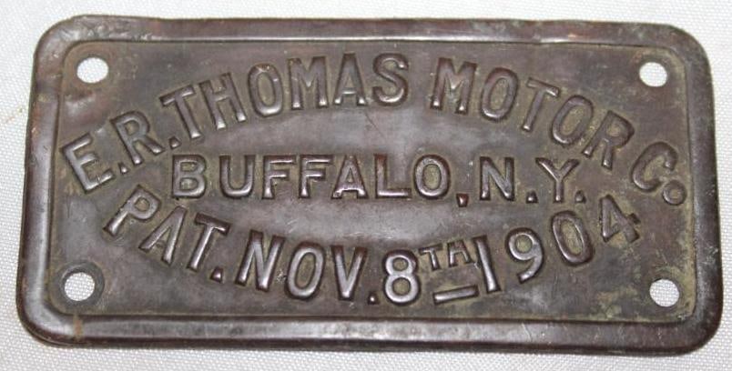 1905-1907 ER Thomas Motor Car Co Brass Emblem Badge (1 of 2)
