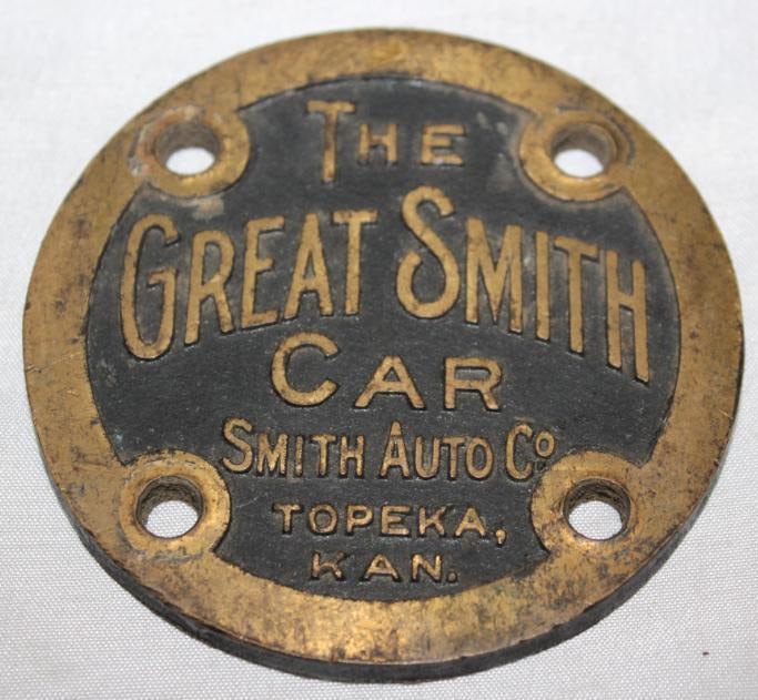 1907-1911 Great Smith Car Co Brass Emblem Badge (1 of 2)