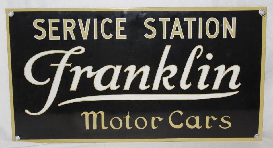 Franklin Motor Cars Service Station Porcelain Advertising Sign - Reproduction (1 of 4)