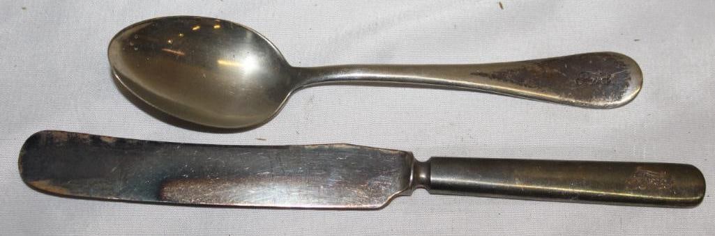 Group of 2 Early Ford Motor Co Script Silverware Knife and Spoon (1 of 3)