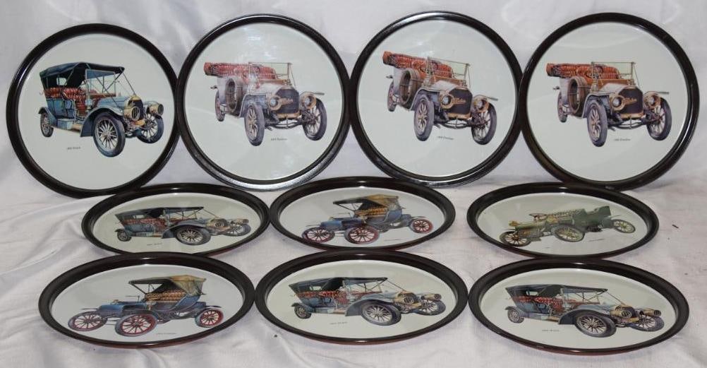 Group of 10 Antique Automobile Advertising Trays 1904 Cadillac, 1909 Welch, 1903 Cadillac, 1909 (1 of 5)