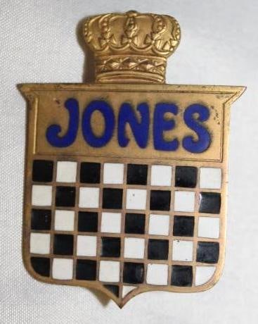 1917-1920 Jones Motor Car Co Radiator Emblem Badge (1 of 2)