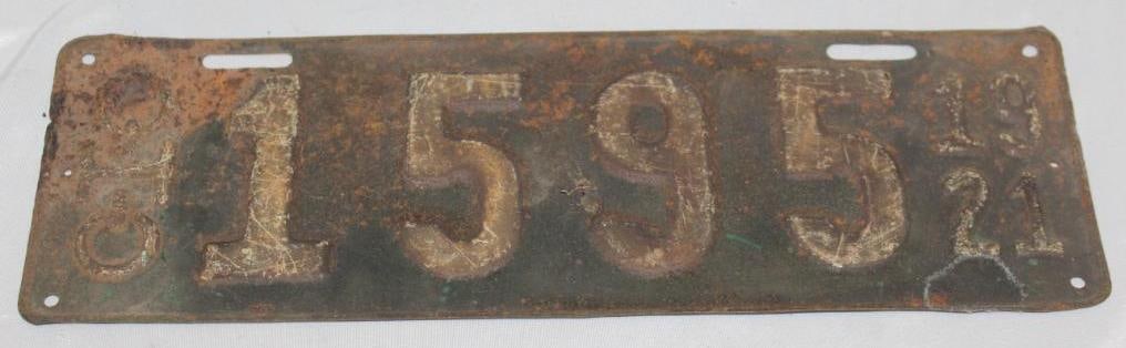1921 Ohio 4 Digit License Plate (1 of 2)