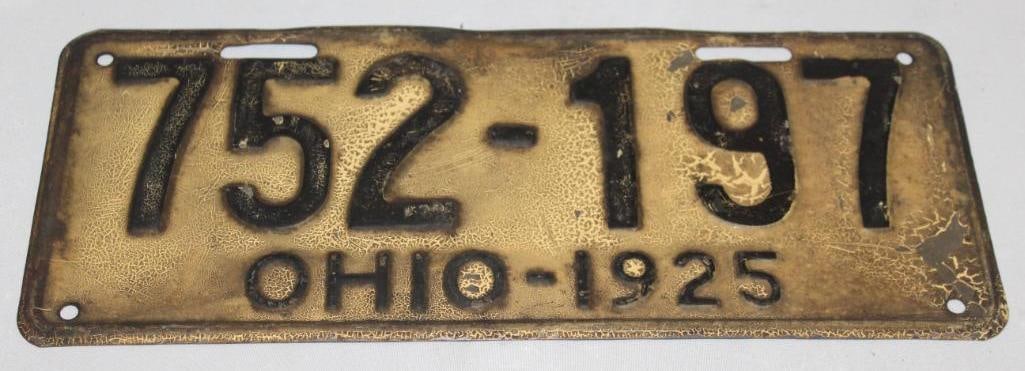 1925 Ohio License Plate (1 of 2)
