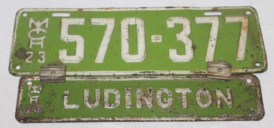 1923 Michigan License Plate (1 of 4)