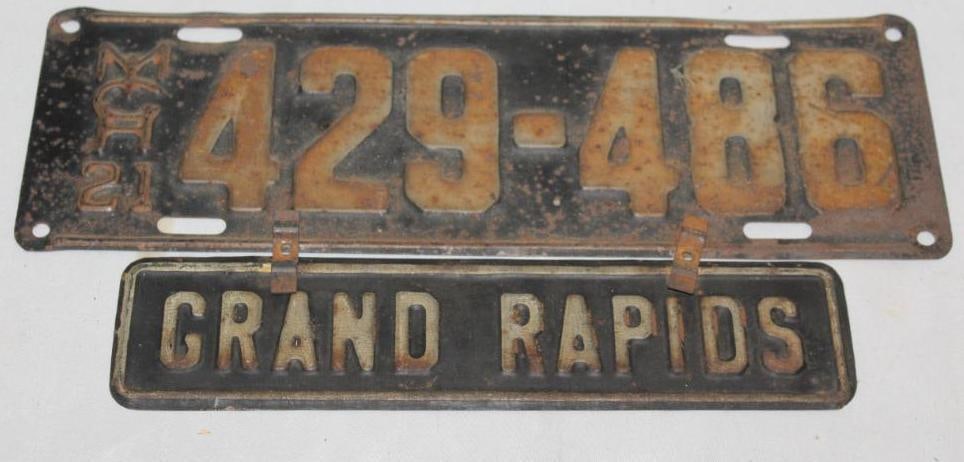 1921 Michigan License Plate (1 of 5)