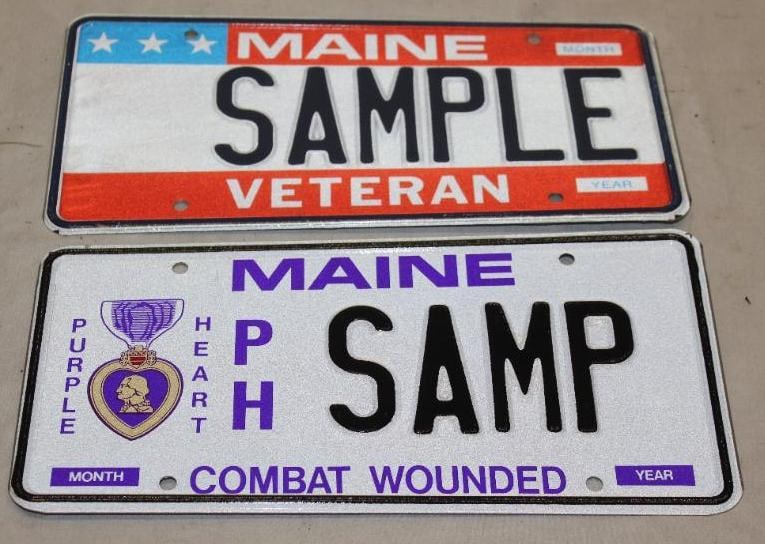 Group of 2 Maine ME Sample License Plates (1 of 4)