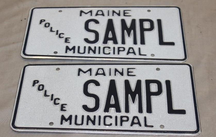 Group of 2 Maine ME Sample License Plates (1 of 4)