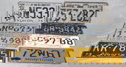 Group of 8 Yukon, Quebec, Ontario, Alberta, Manitoba Canada License Plates