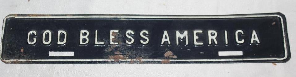God Bless America License Plate Topper Extension (1 of 2)