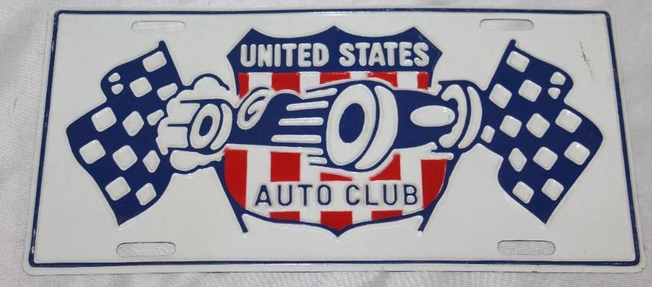 United States Auto Club Embossed Booster License Plate (1 of 2)