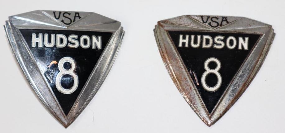 Group of 2 1930-1931 Hudson 8 Radiator Emblem Badges (1 of 2)