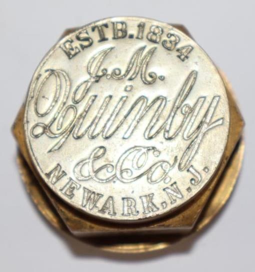 J.M. Quinby & Co Brass Automobile Threaded Hubcap (1 of 2)