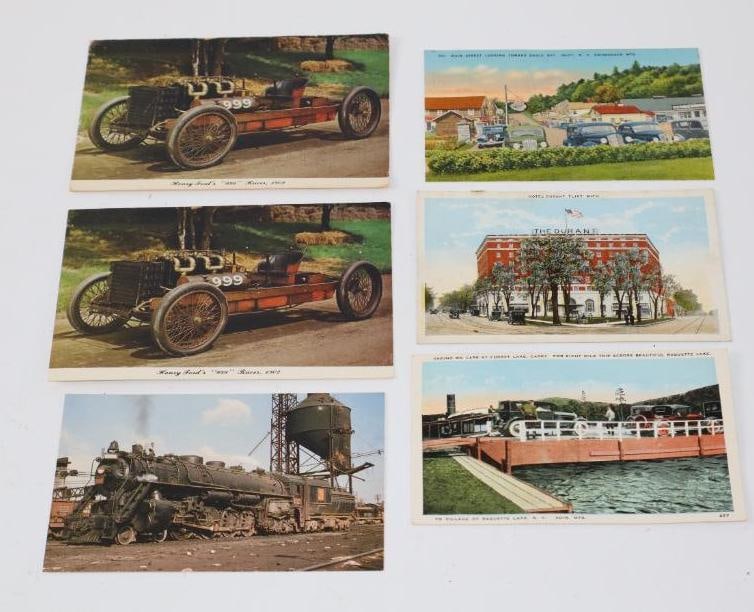 Group of 6 Early Transportation Related Postcards (1 of 4)