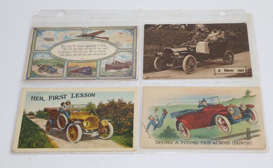 Group of 4 Early Transportation Related Postcards (1 of 4)