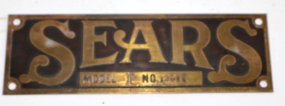 1912 Brass Sears Serial Data Tag (1 of 2)