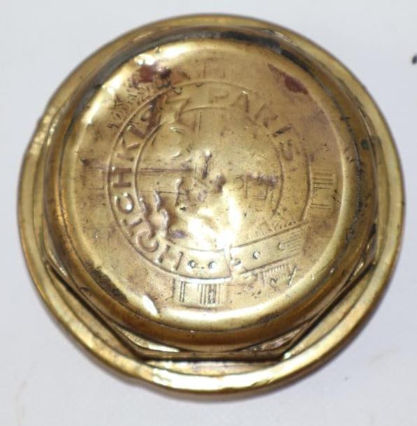 Hotchkiss Paris Brass Automobile Threaded Hubcap (1 of 2)