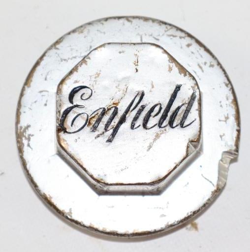 Enfield Brass Automobile Threaded Hubcap: 2.5" diameter