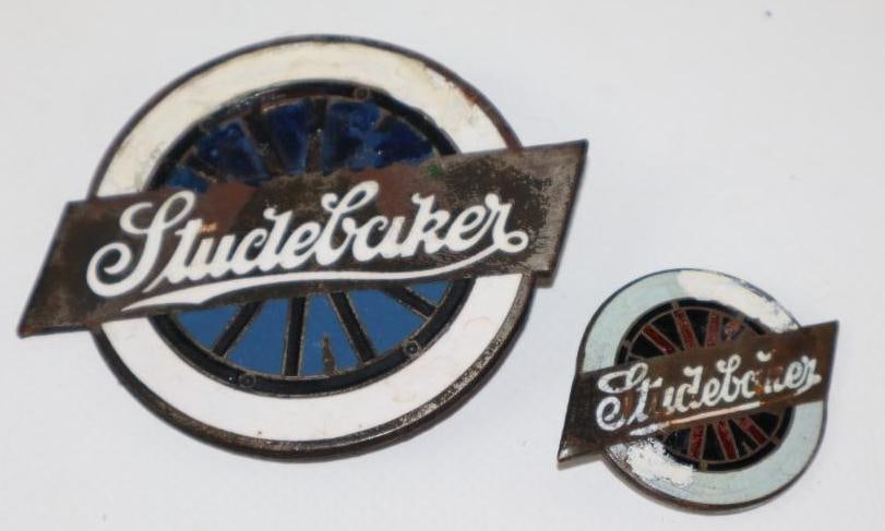 Group of 2 1920's-1930's Studebaker Motor Car Co Radiator Emblem Badges (1 of 2)