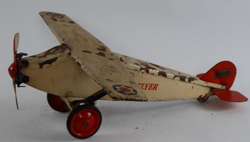 1920's Steelcraft Pressed Steel Toy Airplane (1 of 3)