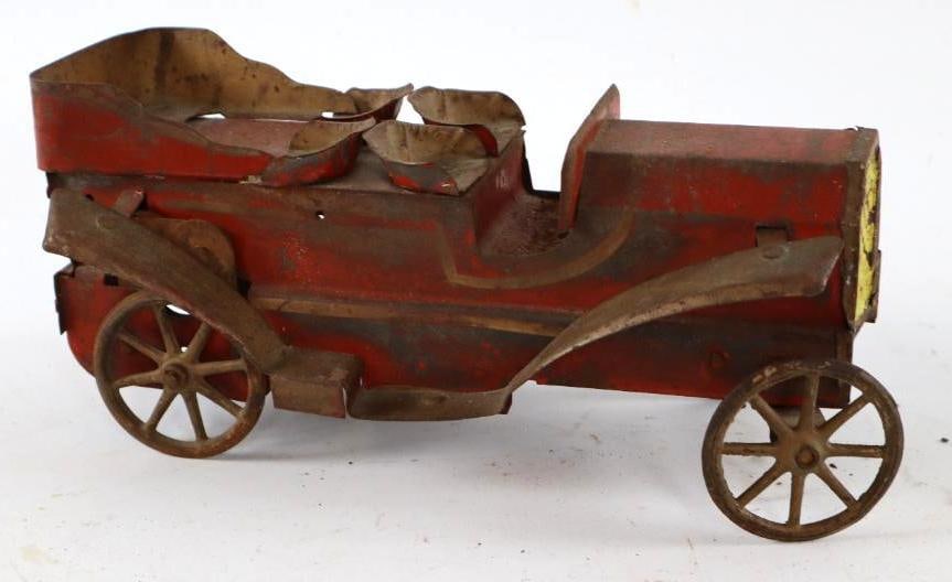 Early 1900's Tin Friction Toy Touring Car Hill Climber (1 of 3)